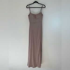 Azazie Strapless Mauve Dress